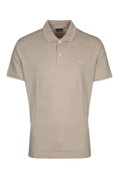 Paul & Shark Light Brown Short Sleeves Logo Polo