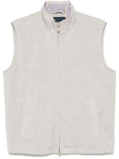 Paul & Shark Light Grey Sleeveless Jacket In Black