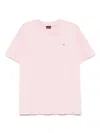 Paul & Shark Logo Patch Cotton T-shirt In Light Pink