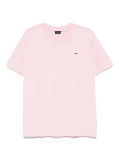 PAUL & SHARK LIGHT PINK LOGO COTTON T-SHIRTS