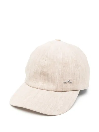 Paul & Shark Linen Baseball Cap In Neutrals