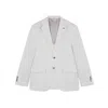 Paul & Shark Blazer In Lino Con Motivo A Righe In Bianco Righe Beige