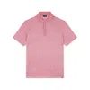 Paul & Shark Polo In Jersey Di Lino In Rosa Spento