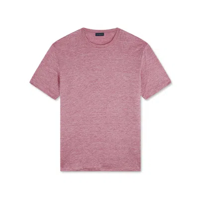 Paul & Shark T-shirt In Jersey Di Lino In Rosa Spento