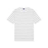 Paul & Shark T-shirt In Jersey Di Lino Con Motivo A Righe In Bianco - Verde