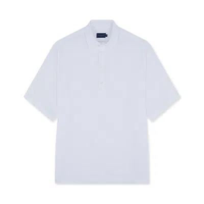 Paul & Shark Camicia Popover In Lino In Bianco