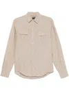Paul & Shark Linen Shirt In Neutrals