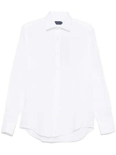 Paul & Shark Linen Shirt In White