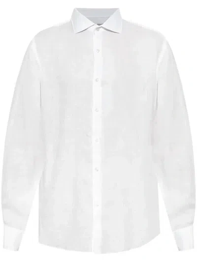 Paul & Shark Linen Shirt In White