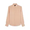 Paul & Shark Camicia In Lino Con Collo Alla Francese In Arancio