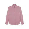 Paul & Shark Camicia In Lino Con Collo Alla Francese In Rosso