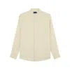 Paul & Shark Camicia In Lino Con Colletto Alla Coreana In Beige