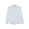 Paul & Shark Camicia In Lino Con Colletto Alla Coreana In Bianco