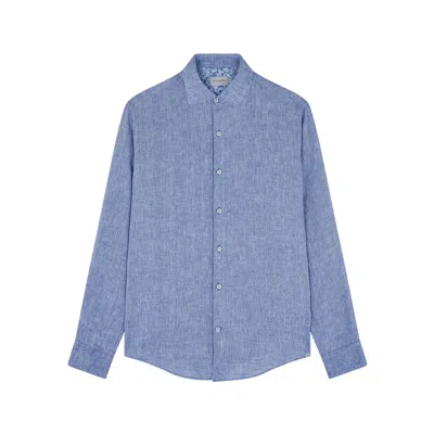 Paul & Shark Camicia In Lino Con Dettagli Stampati In Blu