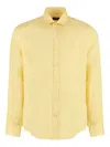 Paul & Shark Linen Shirt In Yellow