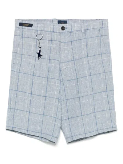 Paul & Shark Linen Shorts In Blue