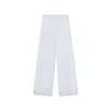 Paul & Shark Pantalone Wide Leg In Lino In Bianco