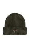 Paul & Shark Ribbed Wool Beanie In Green