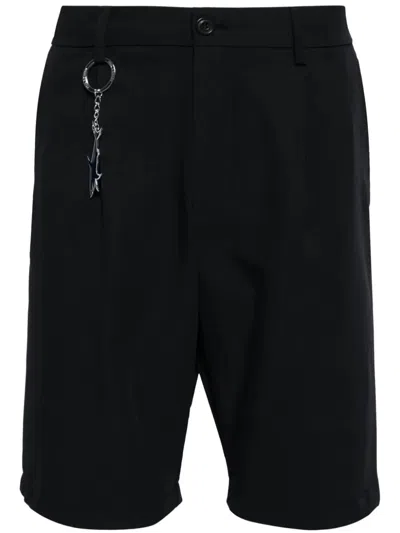 Paul & Shark Logo-appliqué Chino Shorts In Black