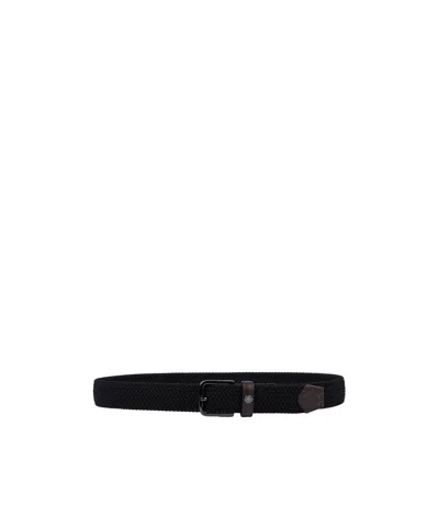 Paul & Shark Logo Belt In Black