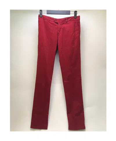 Paul & Shark Logo Casual Pants In Red