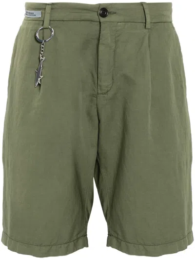 Paul & Shark Logo-charm Chino Shorts In Green