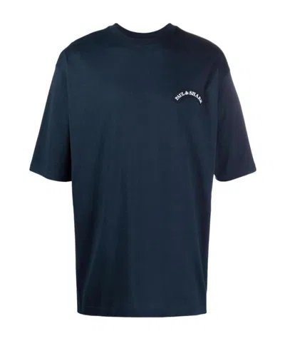 Paul & Shark Logo Crew-neck T-shirt In Black