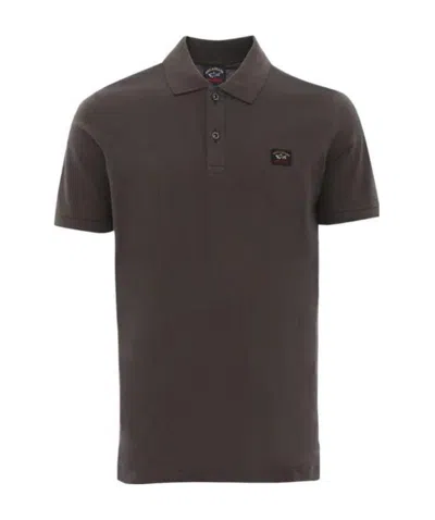 Paul & Shark Logo Details Polo Shirt In Black
