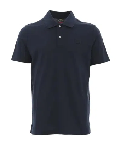 Paul & Shark Logo Details Polo Shirt In Black