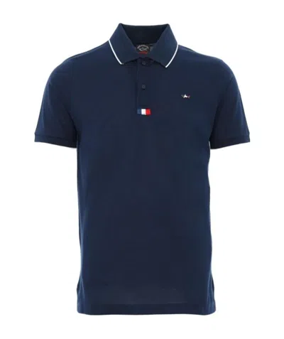 Paul & Shark Logo Details Polo Shirt In Black