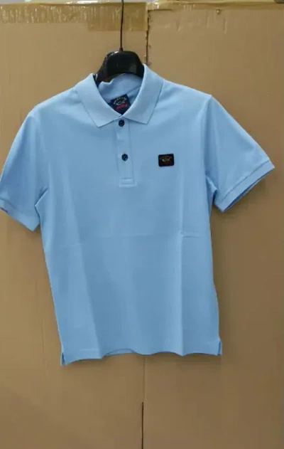 Paul & Shark Logo Details Polo Shirt In Blue