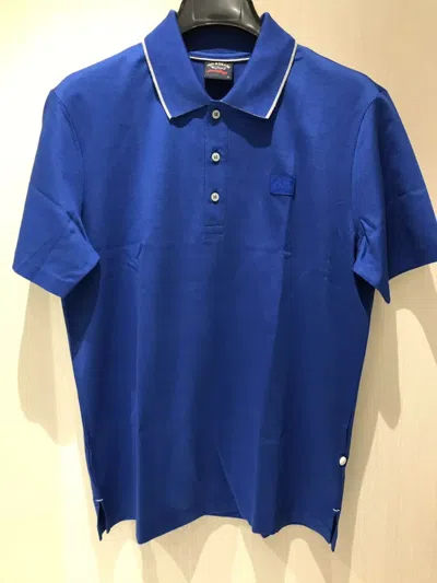 Paul & Shark Logo Details Polo Shirt In Blue