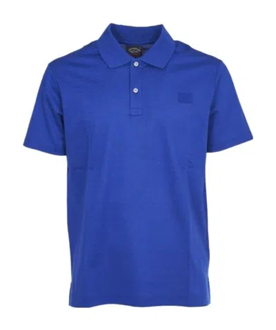 Paul & Shark Logo Details Polo Shirt In Blue