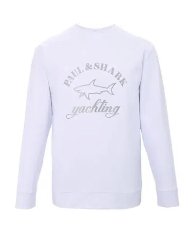 Paul & Shark Logo Details Sweater In White