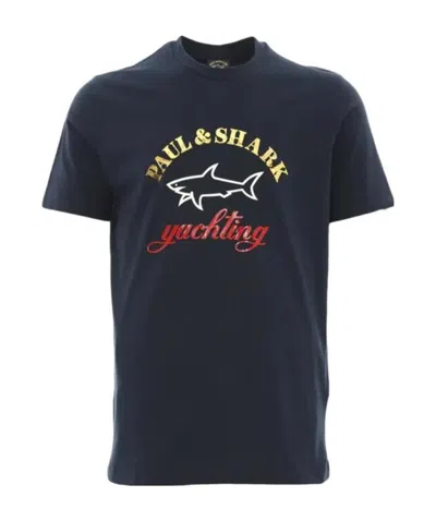 Paul & Shark Logo Details T-shirt In Black