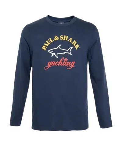 Paul & Shark Logo Details T-shirt In Blue
