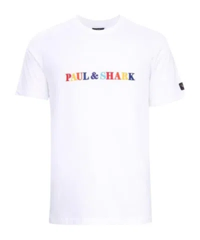 Paul & Shark Logo Details T-shirt In White