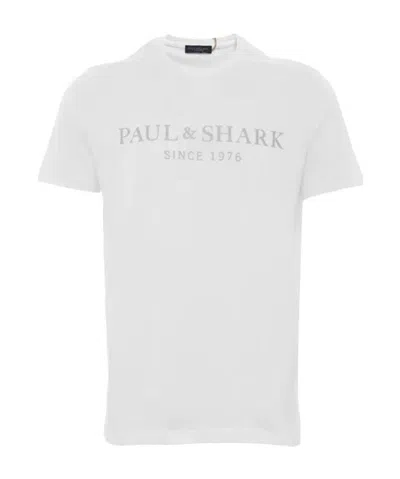 Paul & Shark Logo Details T-shirt In White