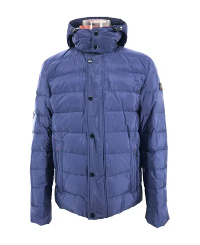 Paul & Shark Logo Down Jacket In Blue