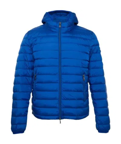 Paul & Shark Logo Down Jacket In Blue