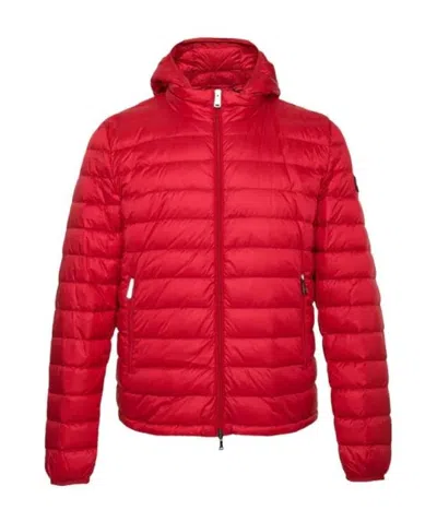 Paul & Shark Logo Down Jacket In Red