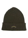 Paul & Shark Logo-embroidered Beanie Hat In Green
