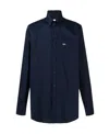 Paul & Shark Logo Embroidered Button-down Shirt In Black