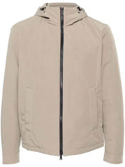 Paul & Shark Logo-embroidered Jacket In Neutrals