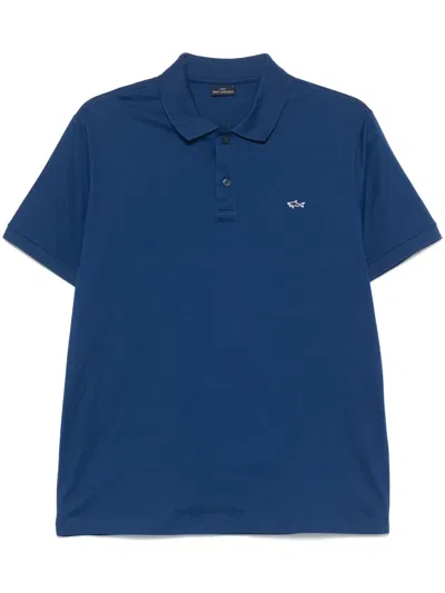 Paul & Shark Logo-embroidered Polo Shirt In Blue