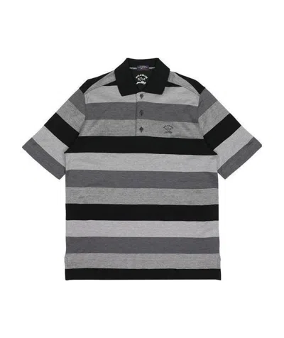Paul & Shark Logo Embroidered Polo Shirt In Gray