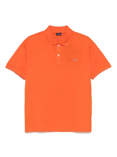 Paul & Shark Logo-embroidered Polo Shirt Clothing In Yellow