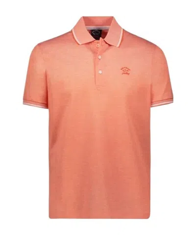 Paul & Shark Logo Embroidered Polo Shirt In Pink