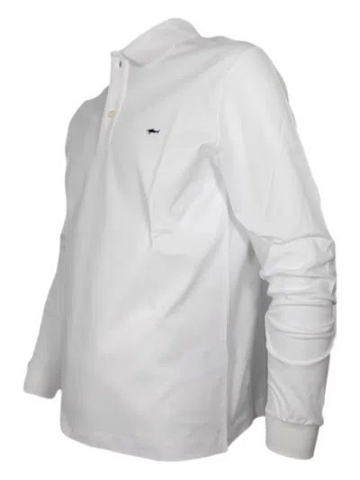 Paul & Shark Logo-embroidered Polo Shirt In White