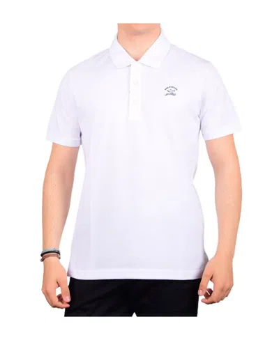 Paul & Shark Logo Embroidered Polo Shirt In White